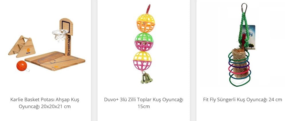 Farklı kuş türleri için eğlenceli ve güvenli oyuncaklar